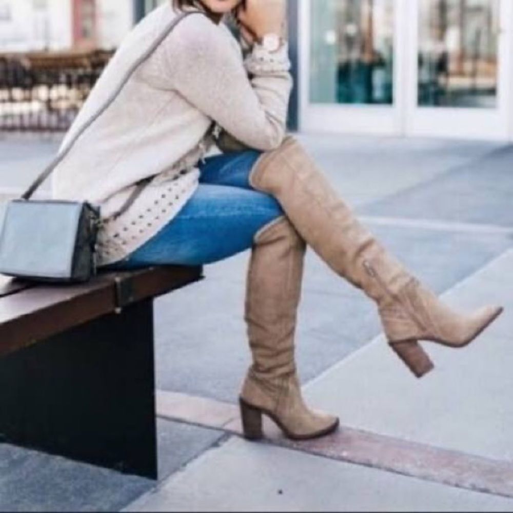 Vince Camuto Madolee Suede Over The Knee Boots - Picture 2 of 16
